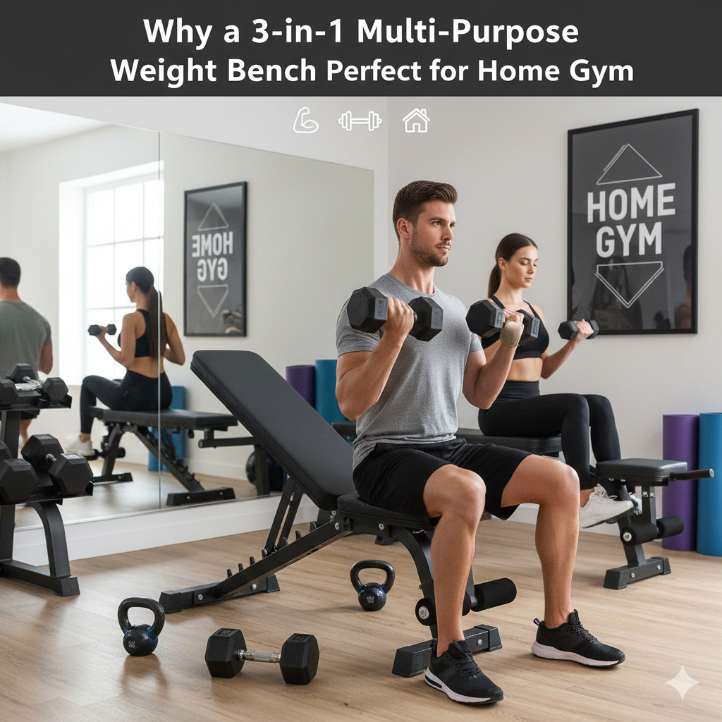 Why a 3-in-1 Multi-Purpose Weight Bench Is Perfect for Home Gym