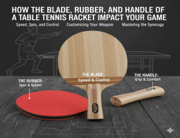 How the Blade, Rubber, and Handle of a Table Tennis Racket Impact Your Game